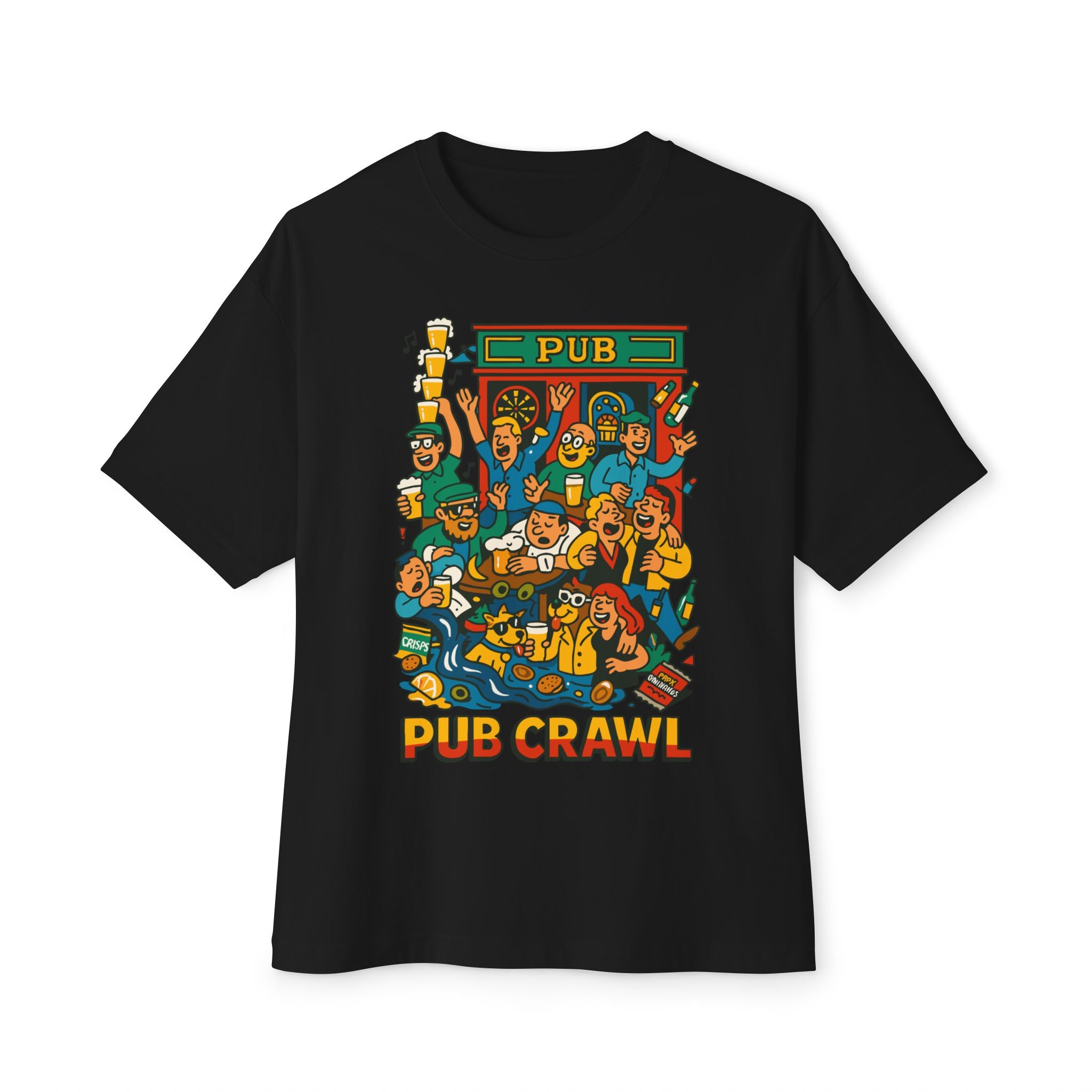 Pub Crawl Unisex Oversized Boxy Tee