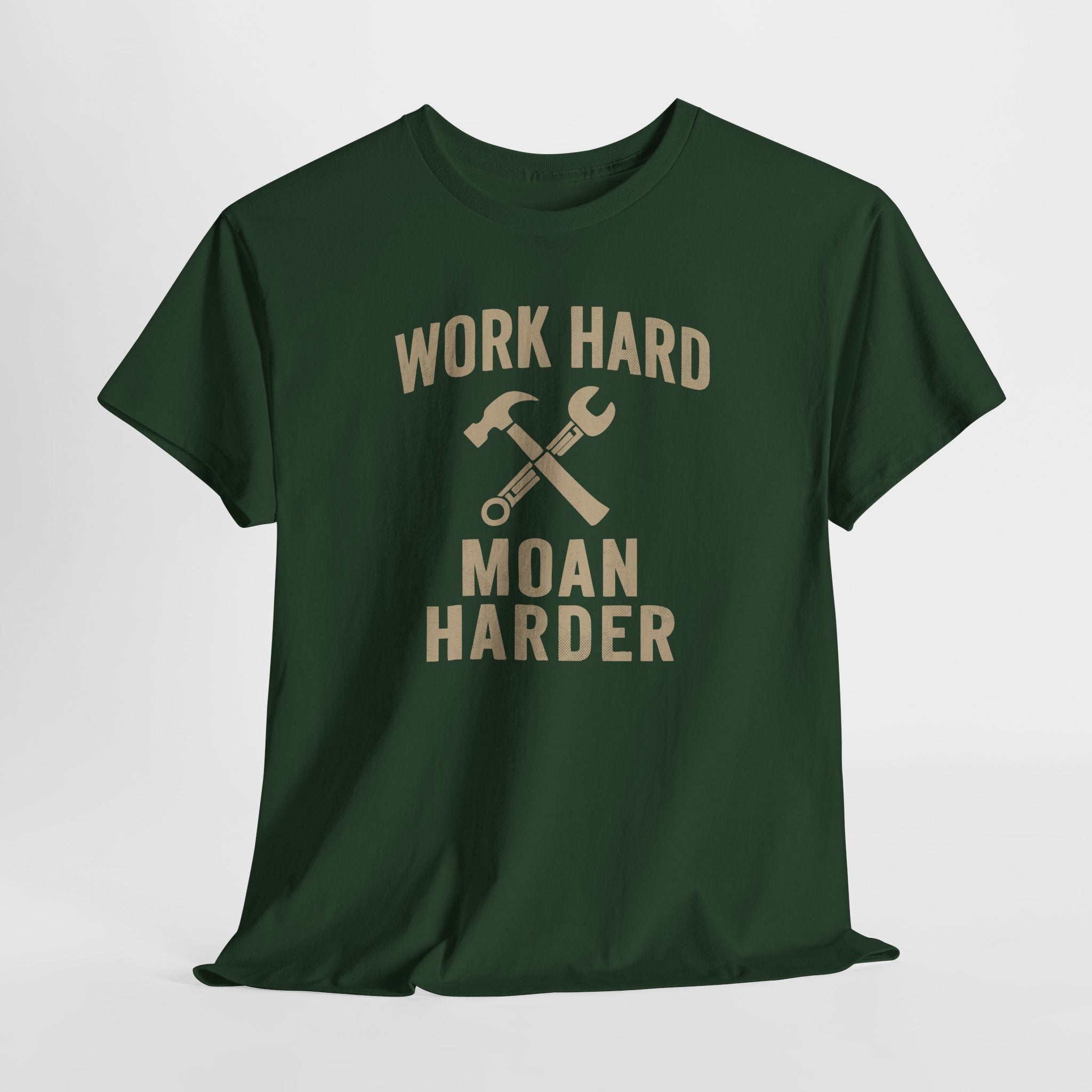 Work Hard Moan Harder - Unisex Cotton Tee