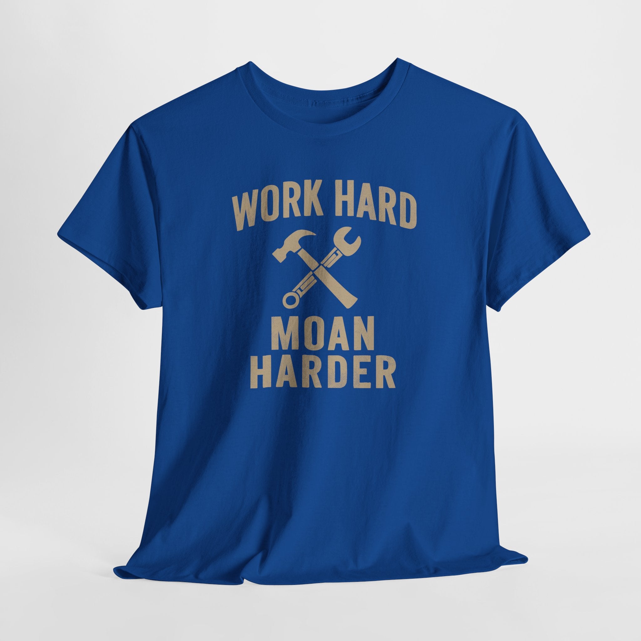 Work Hard Moan Harder - Unisex Cotton Tee