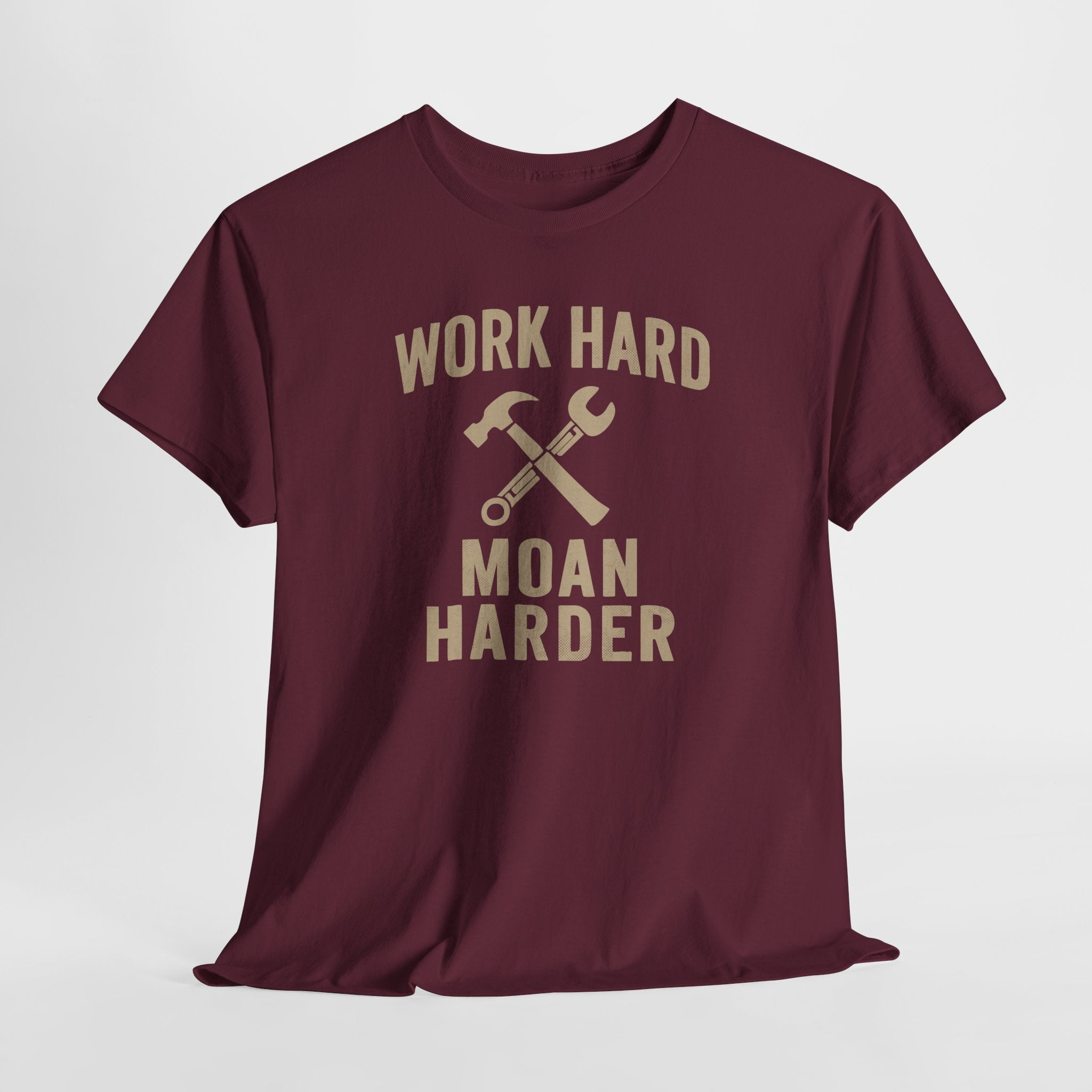 Work Hard Moan Harder - Unisex Cotton Tee