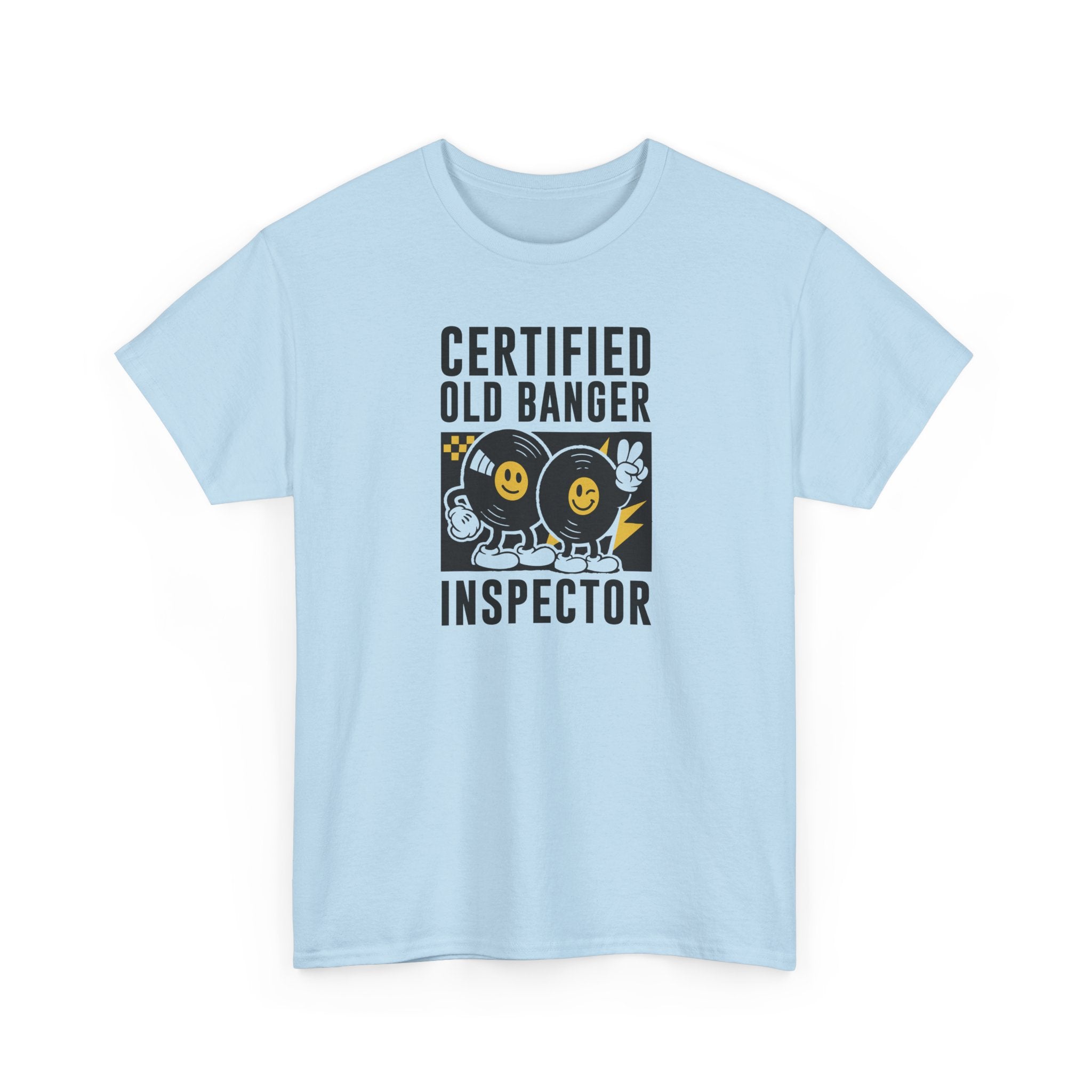 Certified Old Banger Inspector T‑Shirt — Funny Vintage Car Mechanic Tee