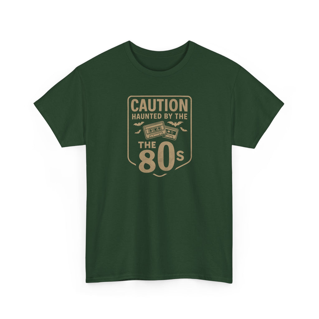 Caution - Haunted by the 80s Unisex Heavy Cotton Tee