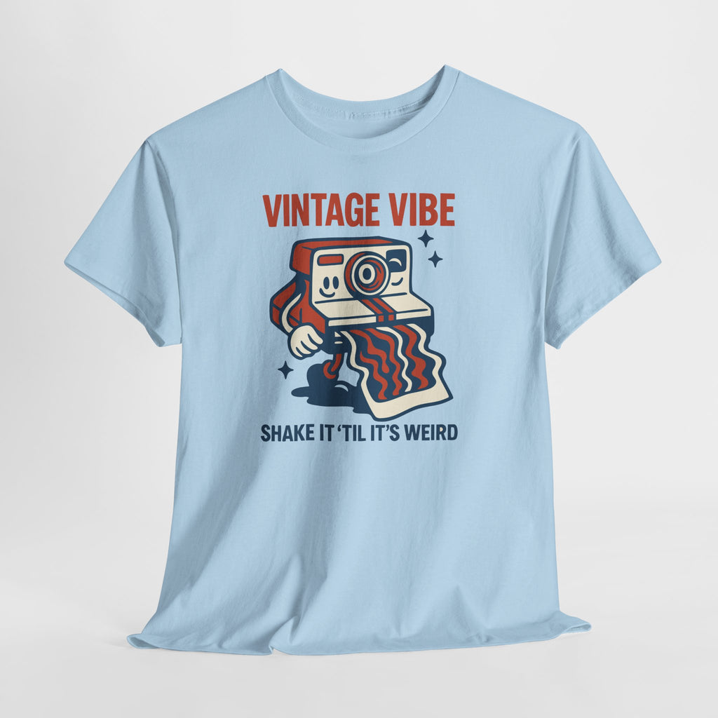 Vintage Vibe Polaroid Tee — “Shake It 'Til It's Weird” Retro Camera T-Shirt