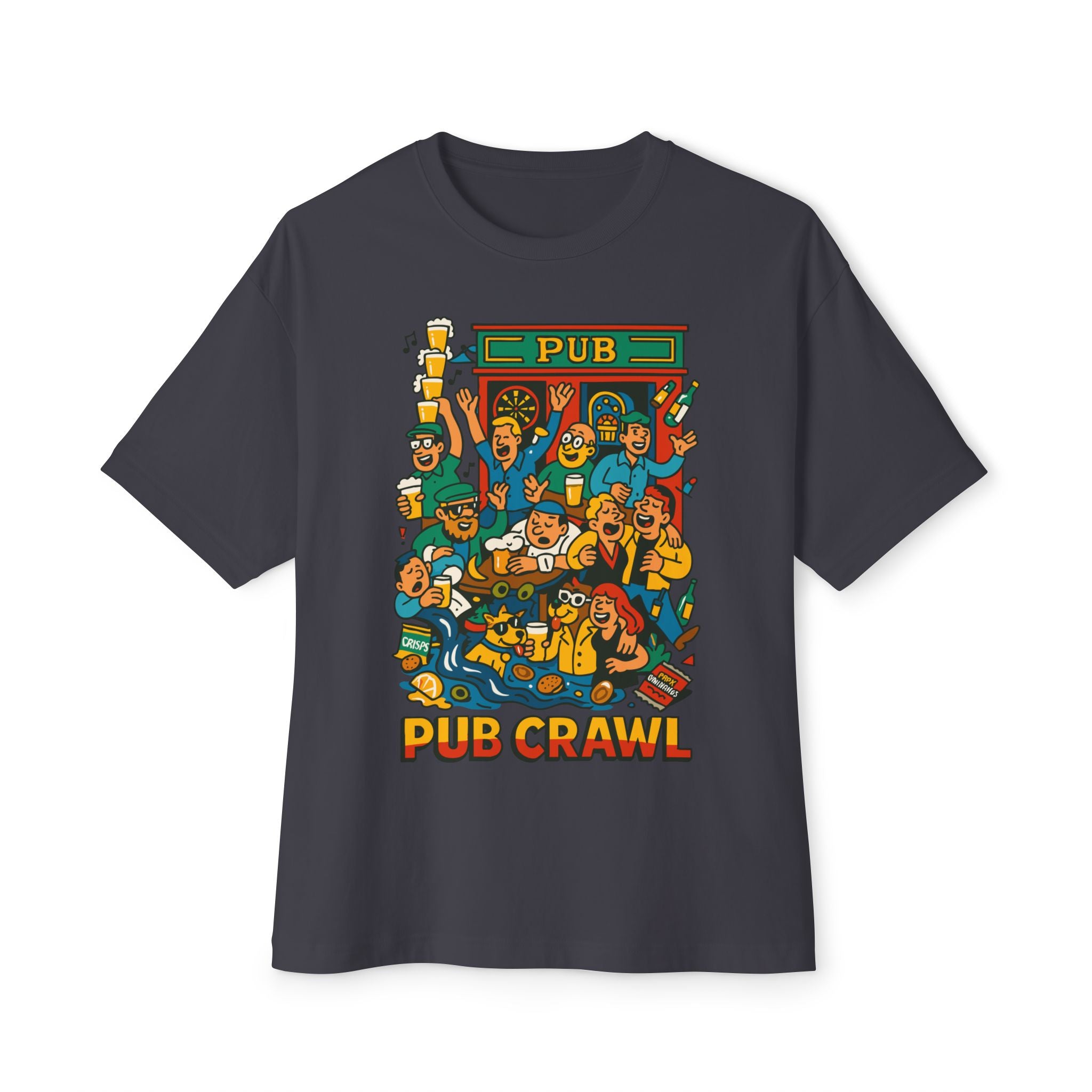 Pub Crawl Unisex Oversized Boxy Tee