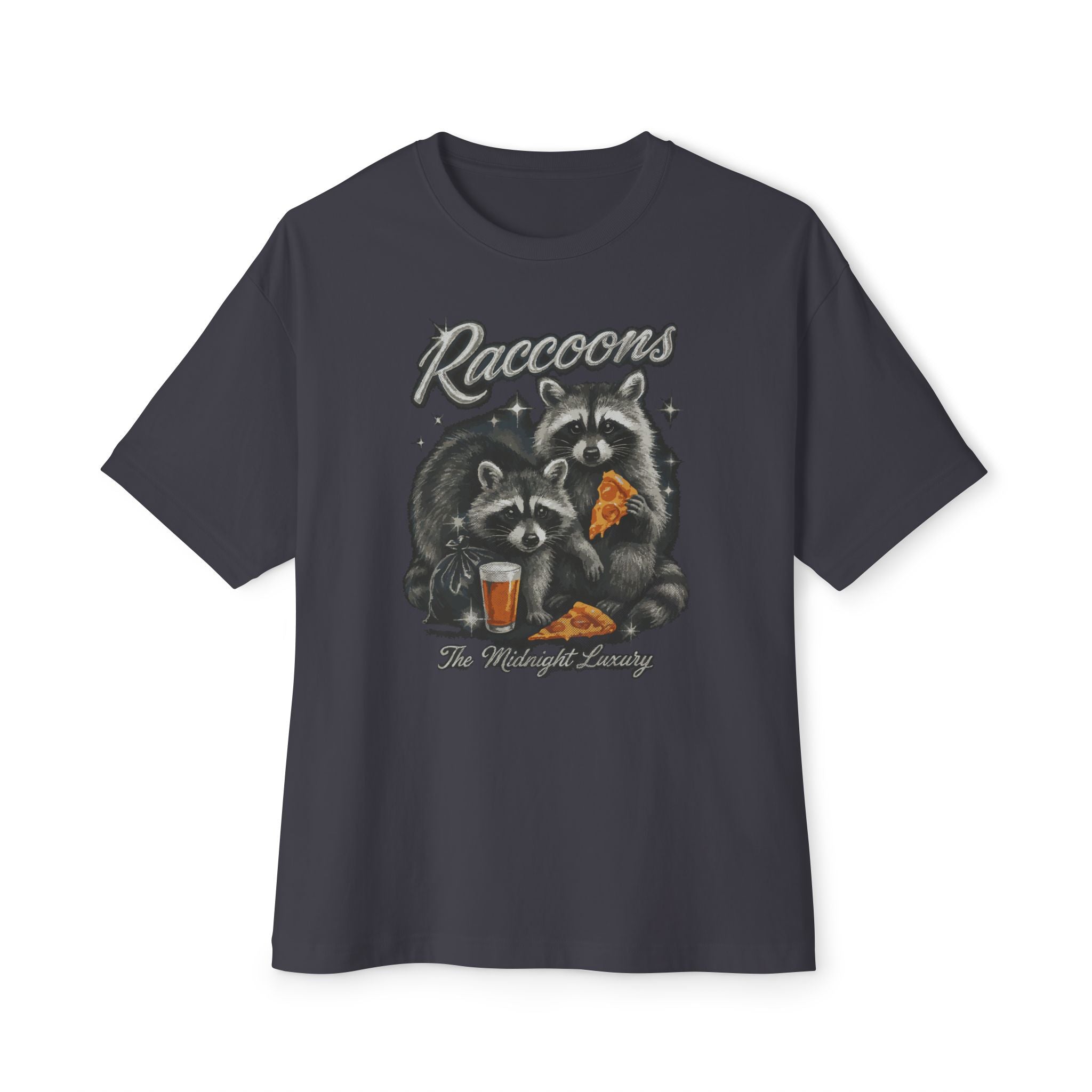 Raccoon Lover's - The Midnight Luxury - Unisex Oversized Tee