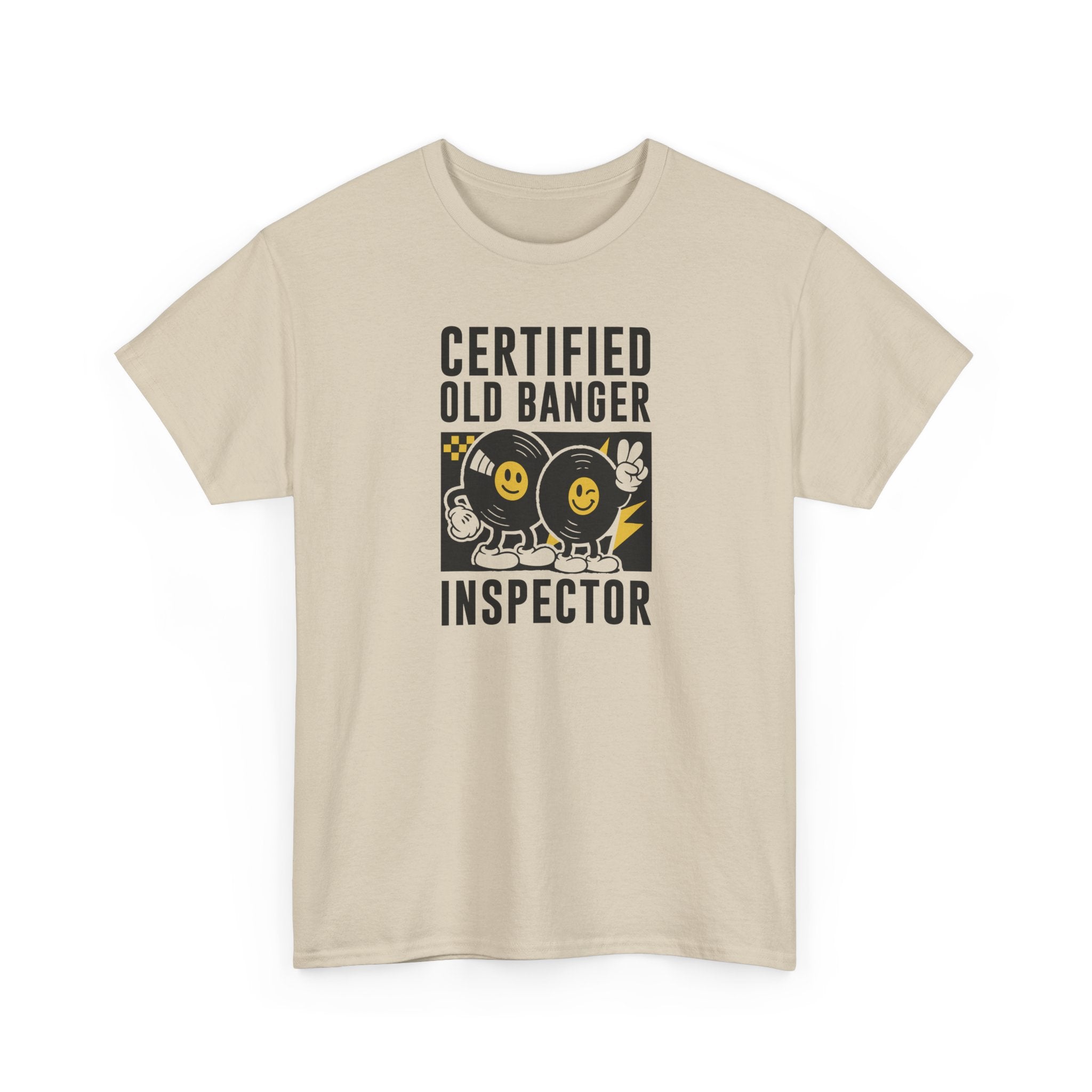 Certified Old Banger Inspector T‑Shirt — Funny Vintage Car Mechanic Tee