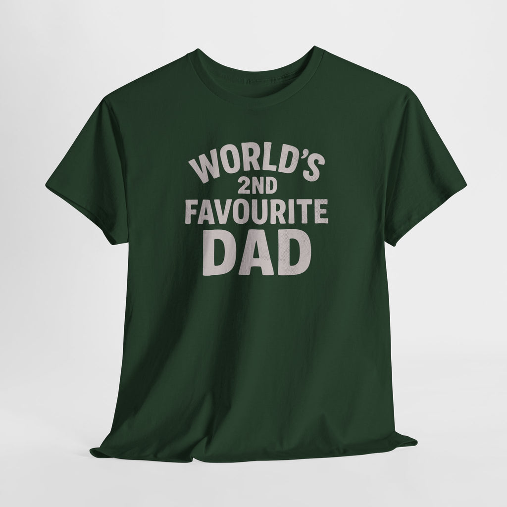 World's 2nd Favourite Dad - Unisex Cotton Tee