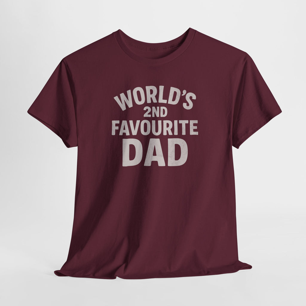 World's 2nd Favourite Dad - Unisex Cotton Tee