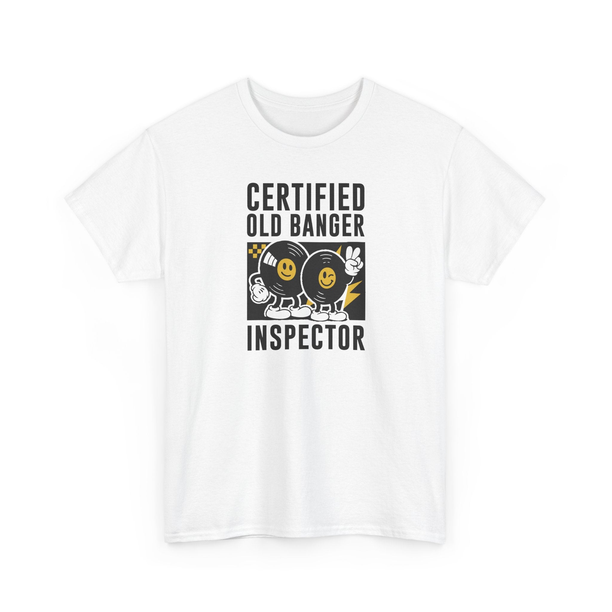 Certified Old Banger Inspector T‑Shirt — Funny Vintage Car Mechanic Tee