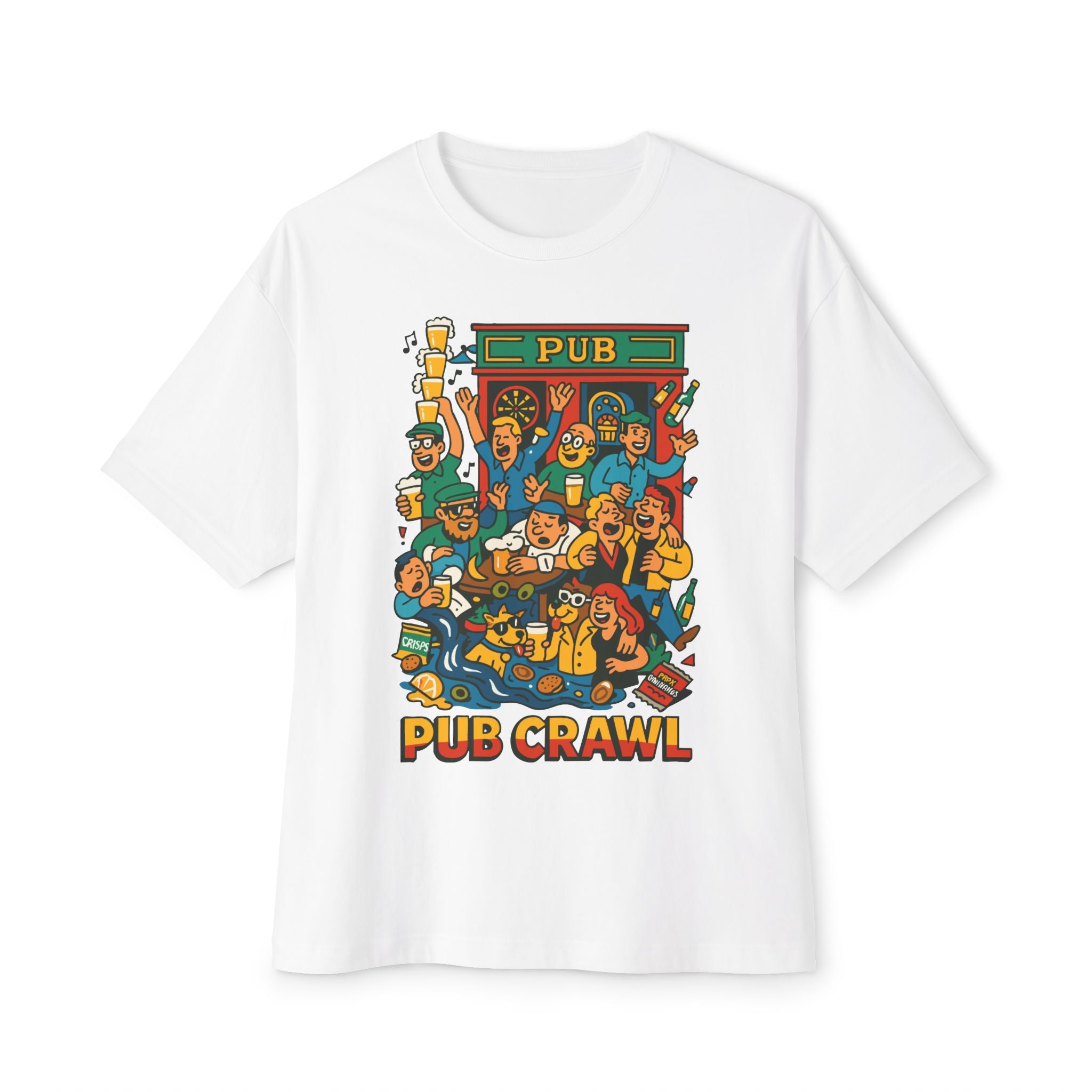 Pub Crawl Unisex Oversized Boxy Tee