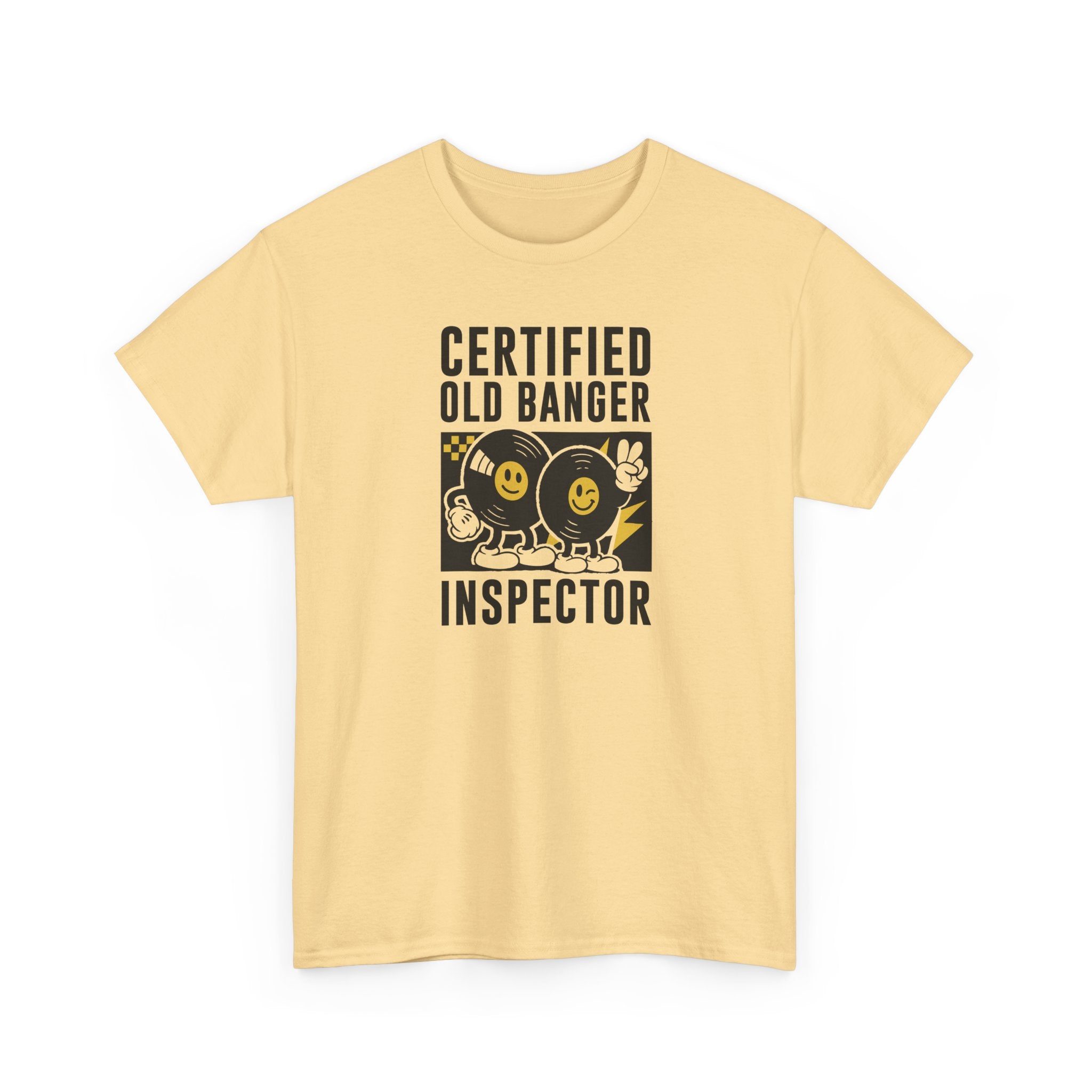 Certified Old Banger Inspector T‑Shirt — Funny Vintage Car Mechanic Tee
